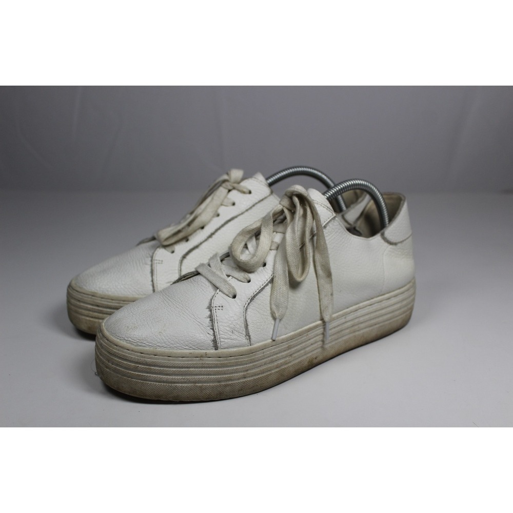 Crown Vintage Gamina Womens US 10 Comfort Shoes White Leather Platform Sneakers